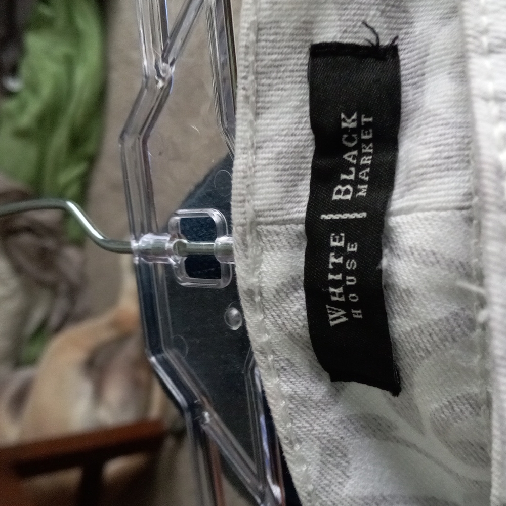 WhiteHouse/Blackmore, White&Toupe Blanc Jeans. Sz 4 R. 28/28 Straight - Picture 7 of 8